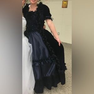 Navy/Black Ren faire gothic fantasy dress theater